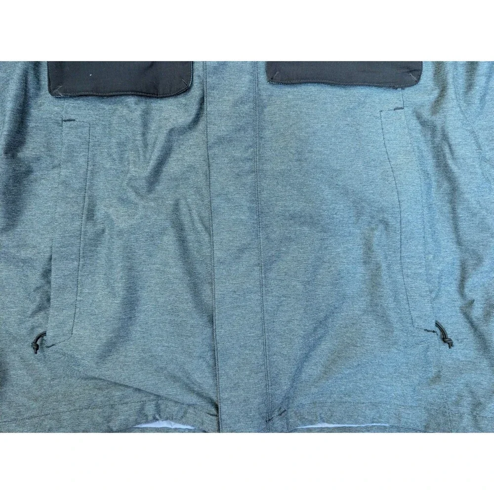 The North Face TNF DryVent Waterproof Shell Jacket Men's Large Black Gray